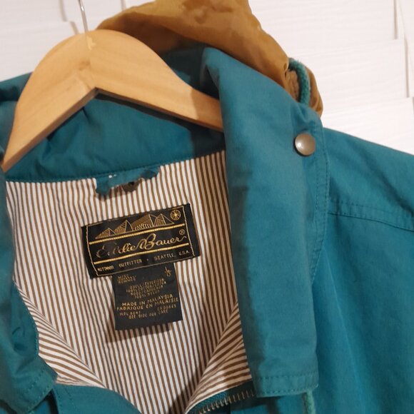 Vintage Eddie Bauer Hooded Fisherman's Vest  Large Vintage Casual Jacket Coastal - Picture 3 of 9